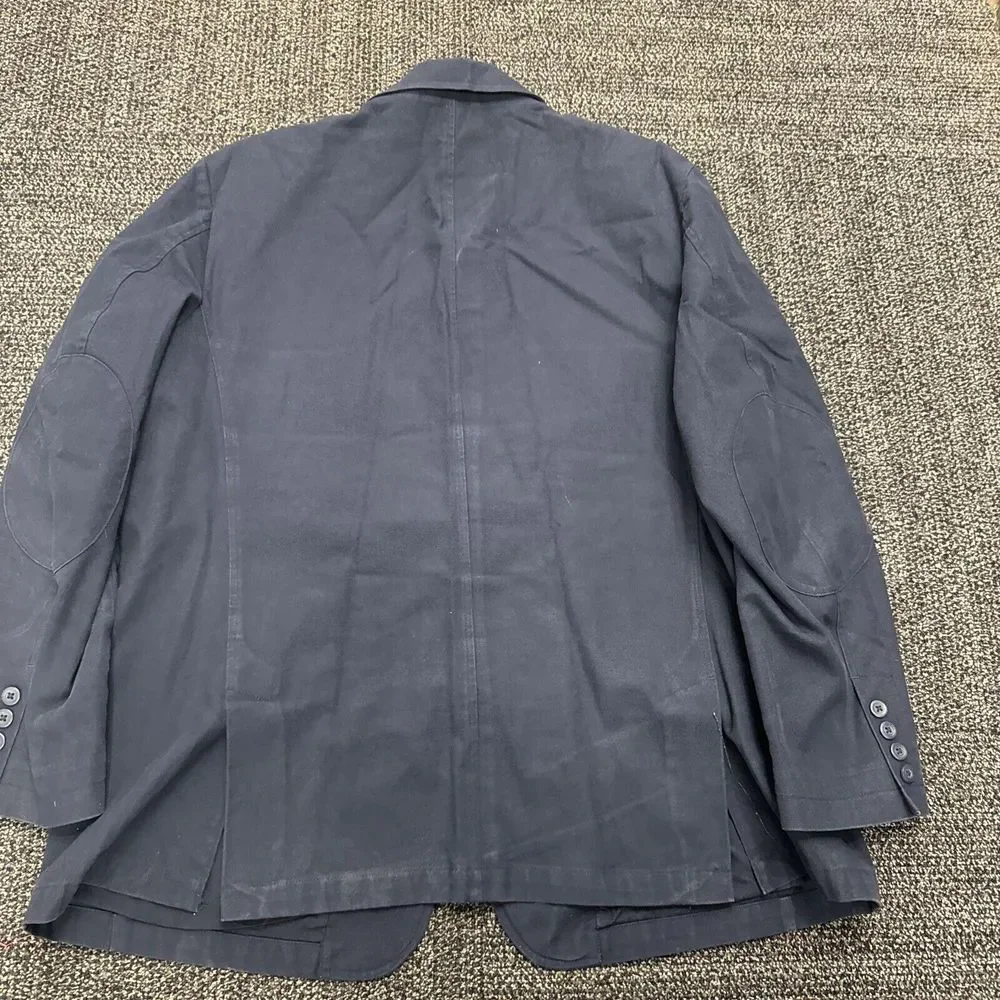 Vintage LL‎ Bean Cotton Canvas Blazer Faded Blue Men's Size 50